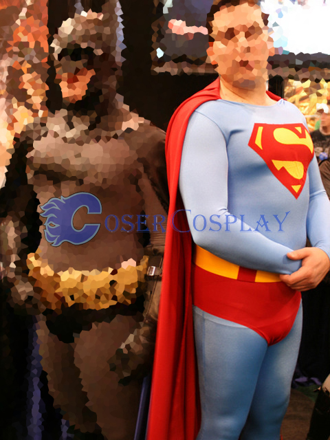Sky Blue Superman Costume Halloween Superhero Capes